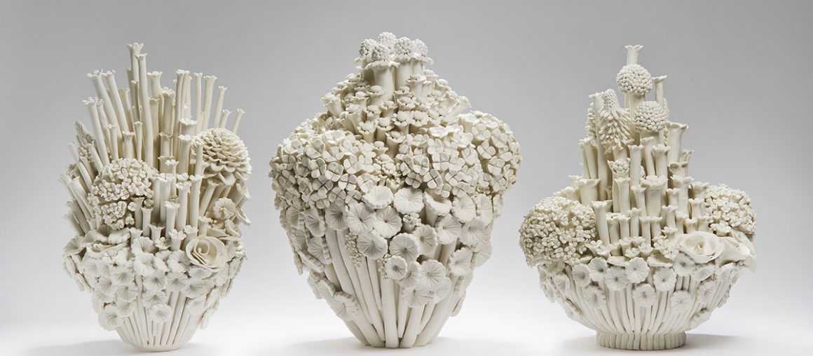Layered Botanics Comprise Artist Vanessa Hogge's Delicate Porcelain Assemblages