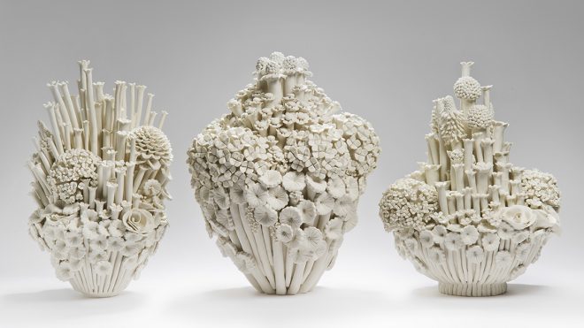 Layered Botanics Comprise Artist Vanessa Hogge's Delicate Porcelain Assemblages