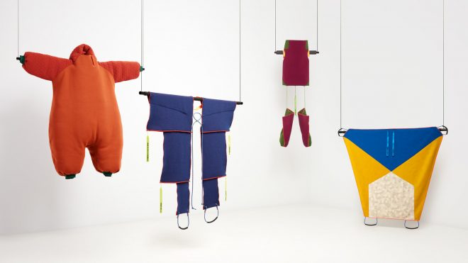 Designers make furniture and fashion products with Kvadrat textiles to showcase its versatility