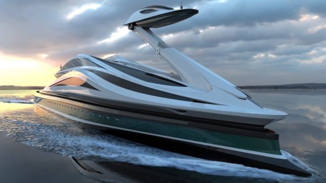Incredible Luxury Yacht Designed in the Shape of a Giant Swan