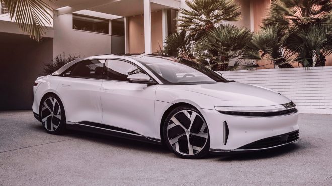 The designer of Lucid's $80,000 Tesla rival says it will be spacious enough to offer business class-like reclining seats