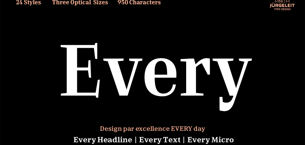 Every Font Family by Anita Jürgeleit