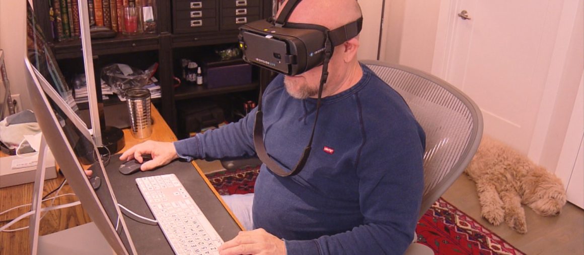 Electronic Headset Helps Legally Blind Colorado Graphic Designer See