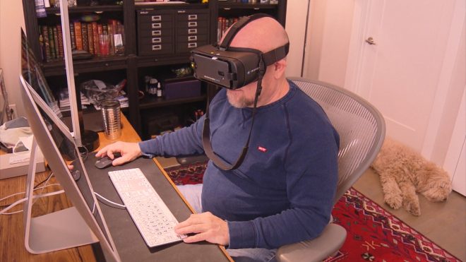 Electronic Headset Helps Legally Blind Colorado Graphic Designer See