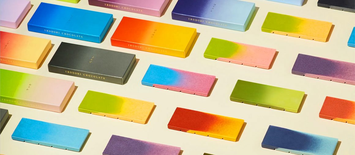 Rich Gradients Flow Through a Luxe Set of Chocolate Bars with Matching Packaging