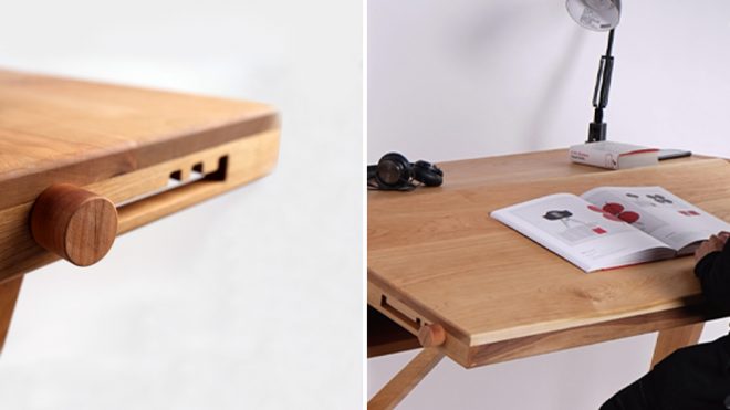 This adjustable desk with four different forms was constructed for designers to draw easily!