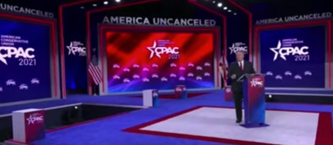 'I can’t say I’m even surprised anymore': People point out the CPAC stage looks like a Nazi symbol