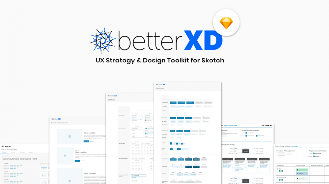 BetterXD UX Strategy & Design Toolkit - An end-to-end Sketch UI kit for strategic UX designers | Product Hunt