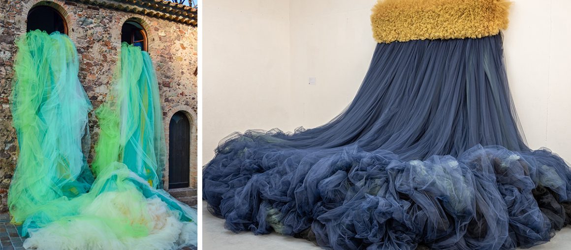 Swaths of Tulle Billow from Site-Specific Installations by Ana María Hernando
