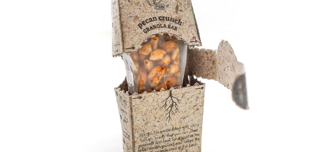 This sustainable packaging design is made from discarded pineapple leaves that grow into a new plant!